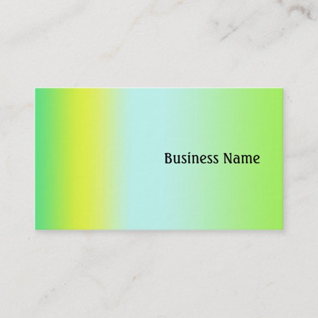 Grün und Gelb Visitenkarte (Vorderseite)