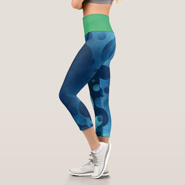 Grün und gemischte Farbe Capri Leggings (Links)