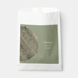 Grün und Gold Hochzeit mit elegantem Luxus Geschenktütchen