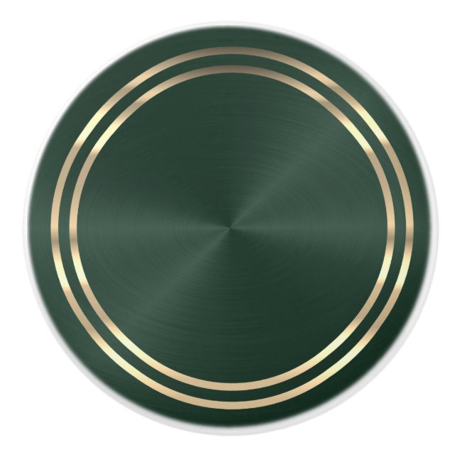 Grün und Gold Keramikknauf (Vorderseite)