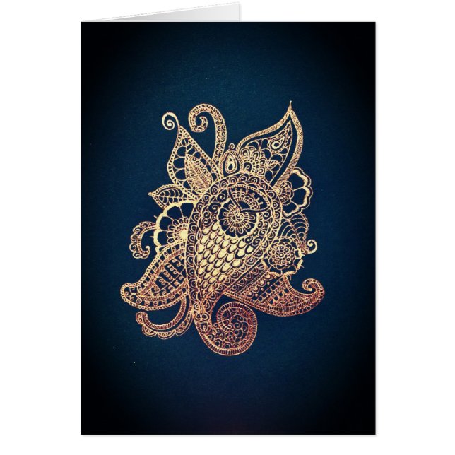 Grün und Gold Paisley (Vorne)