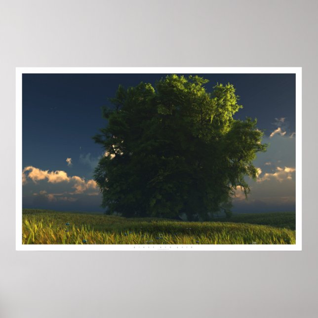 Grün und Gold Poster (Vorne)