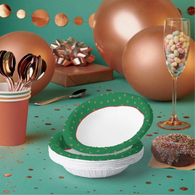 Grün- und Gold-WeihnachtsParty Pappteller (Multi)