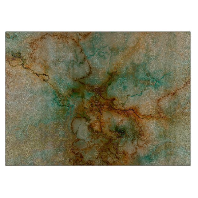 Grün und Goldmarmor Schneidebrett (Vorderseite)