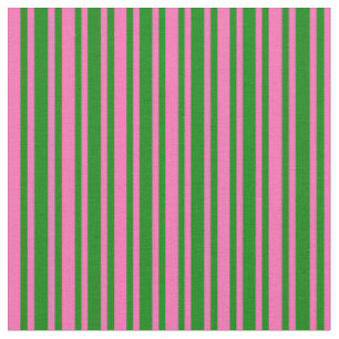 Grün und Heiß rosa, farbige Linienmuster Stoff