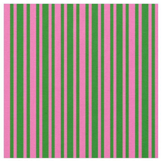 Grün und Heiß rosa, farbige Linienmuster Stoff (Nahaufnahme)