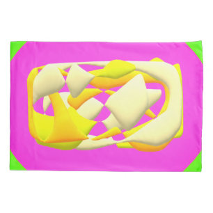 Grün und hell lila Muster Fallen Kissenbezug