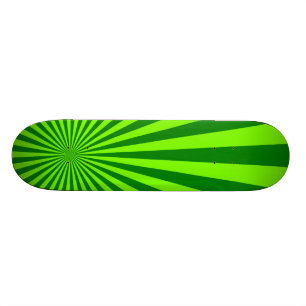 Grün und Limone Funky gestreifte abstrakte Kunst Skateboard