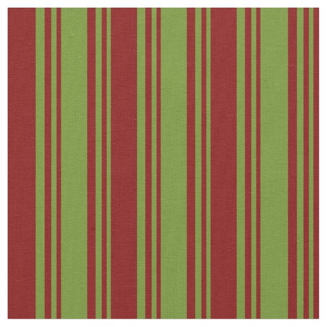 Grün- und Maroon-Streifen/Linse-Muster Stoff (Nahaufnahme)