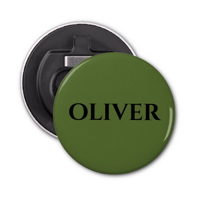 Grün und Minimalistisch schwarz Flaschenöffner (Vorderseite)