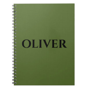 Grün und Minimalistisch schwarz Notizblock