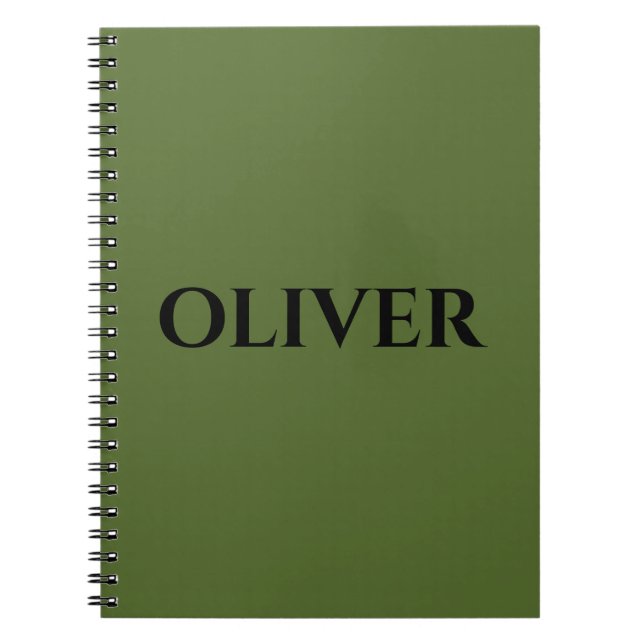 Grün und Minimalistisch schwarz Notizblock (Vorderseite)