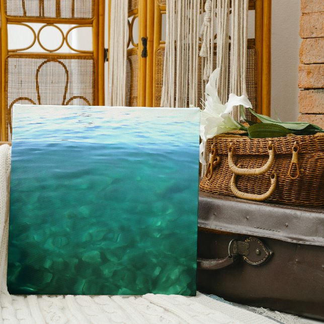 Grün und Minze Ozean Abstrakte Kunst Leinwanddruck (Von Creator hochgeladen)