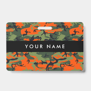 Grün und Orange Camo, Tarnung, Militär, Armee Ausweis