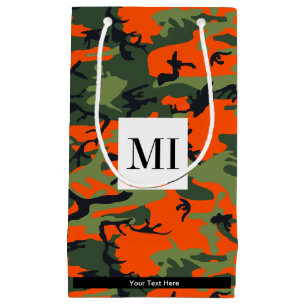 Grün und Orange Camo, Tarnung, Militär, Armee Kleine Geschenktüte