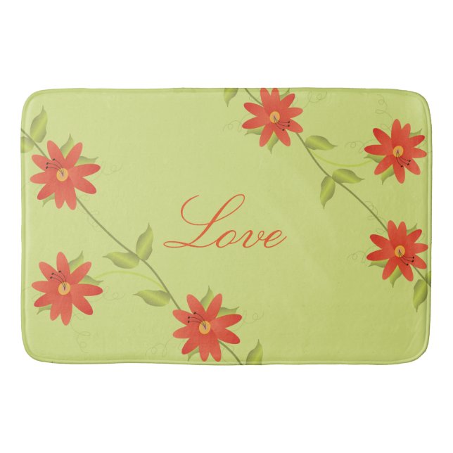 Grün und Orange Flows Badematte (Vorderseite)