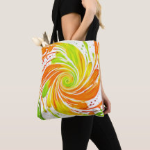 Grün- und Orangenspiraldesign