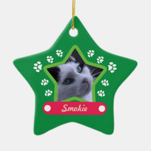 Grün und Rosa Pässen Weihnachtsgeschmack Foto Keramik Ornament