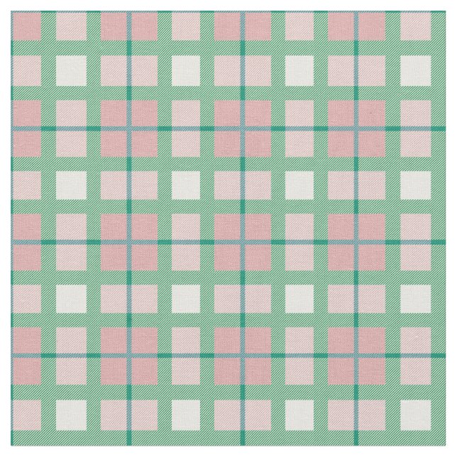 grün und rosa Tartan-Zellmuster Stoff (Nahaufnahme)
