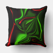 Grün und rot gekrümmte Linien über dunkelgrünem Fo