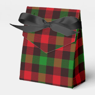 Grün und Rot Kariert Geschenkschachtel