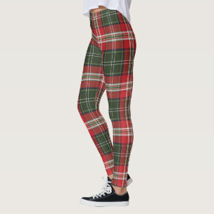 grün und rot Royal Stewart Tartan Leggings