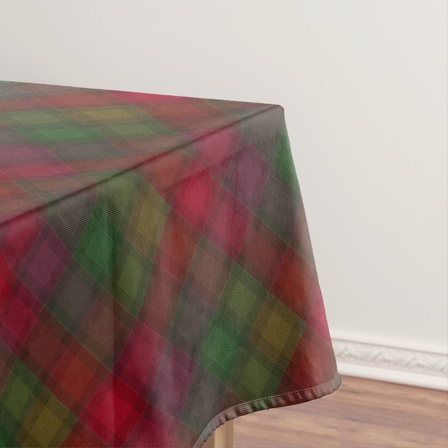 Grün und Rot, Tartan Tischdecke (Beispiel)