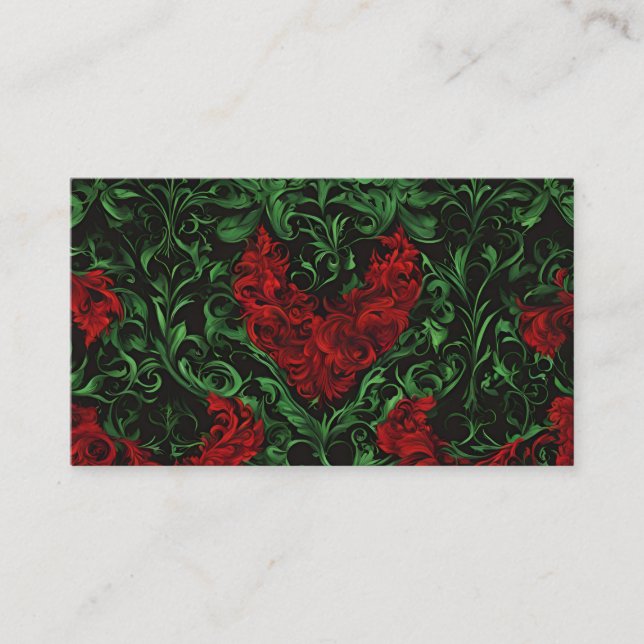 Grün und Rot Visitenkarte (Vorderseite)