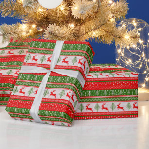 Grün und Rot Weihnachten Geschenkpapier