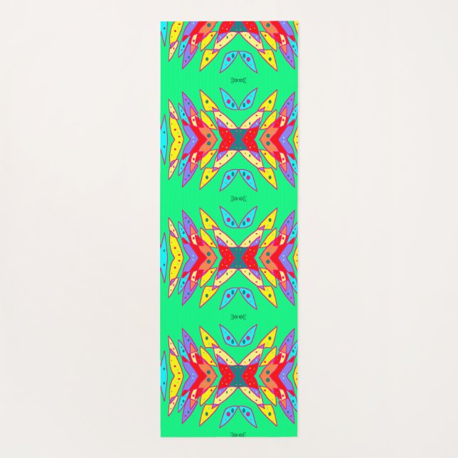 Grün und Rot-Yogamat Yogamatte (Rückseite)