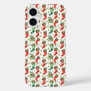 Grün- und Rothalbmondtage-Strümpfe iPhone 16 Hülle