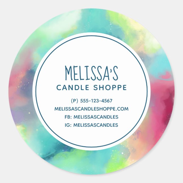 Grün- und Rotraum-Nebelwald Runder Aufkleber (Vorderseite)