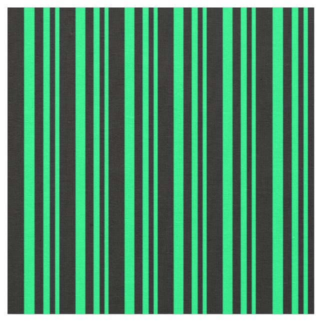 Grün- und Schwarz-Linenmuster Stoff (Nahaufnahme)