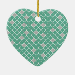 grün und silber marokkanisch keramikornament