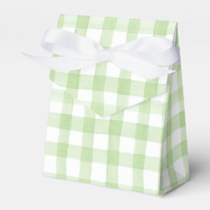 Grün und Weiß Gingham Geschenkschachtel