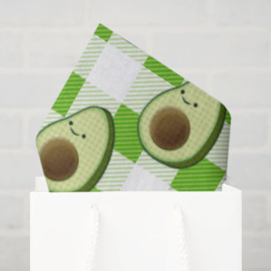 Grün und Weiß Kariert Avocado Tartan Muster Seidenpapier