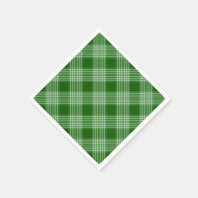 grün und weiß Kariert Serviette (Ecke)
