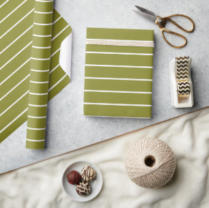 Grün und Weiß Minimalistisch Geschenkpapier