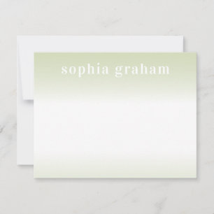 Grün und Weiß Mitteilungskarte