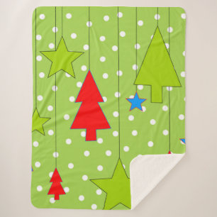 Grün und Weiß Sherpadecke