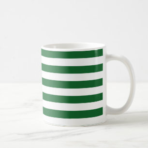 Grün und Weiß Stripes Tasse