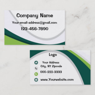 Grün und Weiß Visitenkarte