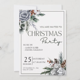 Grün und Weiß Weihnachtsgebäck Party Einladung