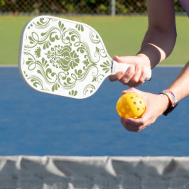 Grün und Weiße Damaskus Pickleball Schläger