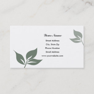 Grün verlässt Geschäfts-Karten Visitenkarte