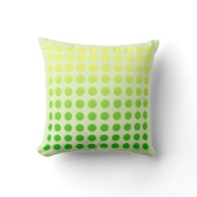 Grün verlaufendes Polka-Punkt-Design-Kissen 2