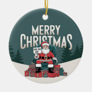 Grün Vintag frohe Weihnachten Weihnachten Weihnach Keramik Ornament