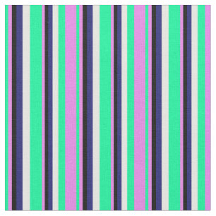 Grün, Violett, Schwarz, Mitternacht Blau und Weiß Stoff