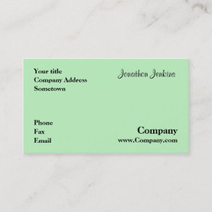 Grün Visitenkarte