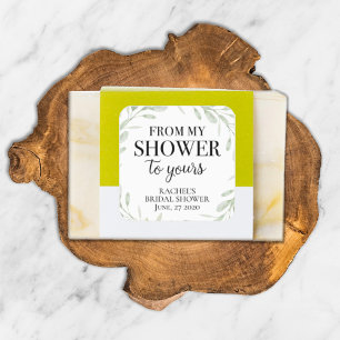 Grün von meiner Dusche zu deiner Bridal Quadratischer Aufkleber
